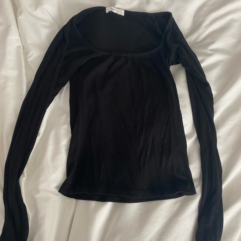 Joah brown square neck long sleeve
